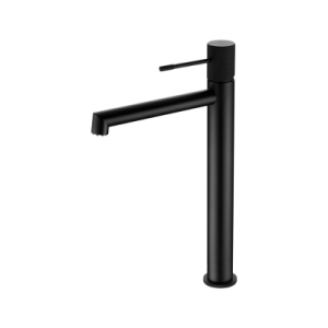 Monomando de lavabo caño alto negro mate serie line - Réf. : BDD038-3NG