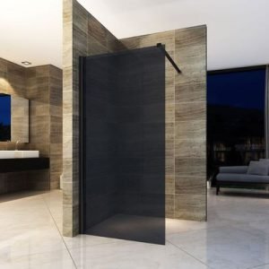 Aloni paroi de douche en verre fumé 8mm (100x200cm) - Réf. : ECOG100
