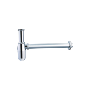 Siphon apparent ovale chromé avec cartouche de siphon - Réf. : SCL001