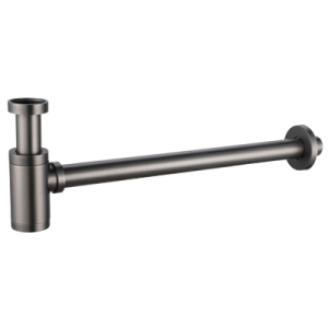 Siphon apparent rond en noir gun metal - Réf. : SCL002/BGM