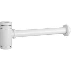 Siphon apparent rond en blanc mat avec cartouche de siphon - Réf. : SCL002/BL