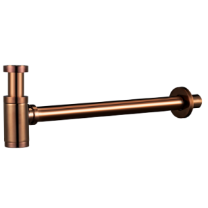 Siphon apparent rond en or rose brillant avec cartouche de siphon - Réf. : SCL002/NOR