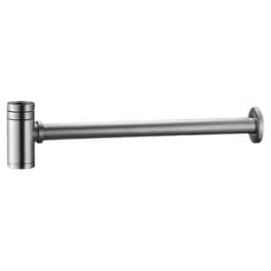 Siphon apparent rond en nickel brossé avec cartouche de siphon - Réf. : SCL002/NQ