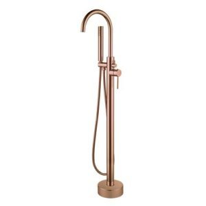 Aloni robinet de bain sur pied avec douchette - cuivre brossé - Réf. : CR6057-2BC