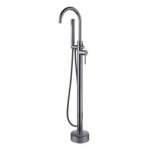 Aloni robinet de bain sur pied avec douchette - gris bronze - Réf. : CR6057-2GG