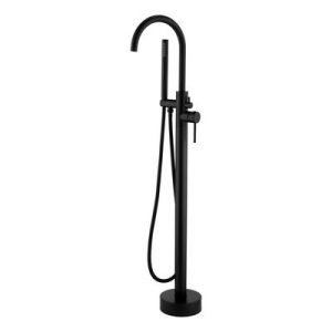 Aloni robinet de bain sur pied avec douchette - noir mat - Réf. : CR6057-2MB