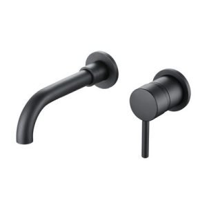 Aloni mitigeur lavabo mural - noir mat - Réf. : CR7120-6MB