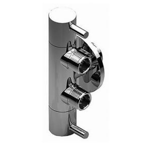 Aloni robinet d’arrêt encastré double service 1/2x3/8x3/8 - chrome - Réf. : TM69140